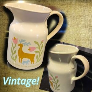 🗺️ Vintage Lovingkindness C.R. Gibson Milk Pitcher Creamer 1982